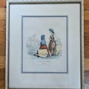 Vintage Art — Italian Women with Costumes (14"x16")